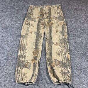 VTG Liberty Pants Mens 36x32 Brown Realtree Camo Cargo Pockets Hunting 90s Retro